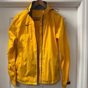 Nike STORM FIT Rain Jackets Packable Hood Yellow missing zipper size Small
